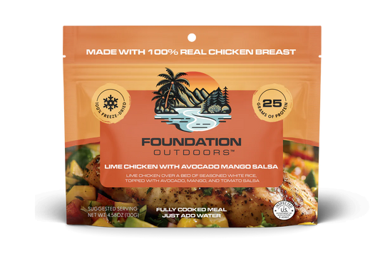 FOUNDATION Outdoors Lime Chicken with Avocado, Mango Salsa