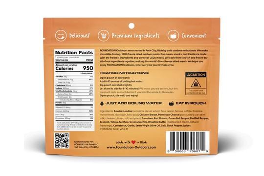 FOUNDATION Outdoors Chicken Pasta Primavera