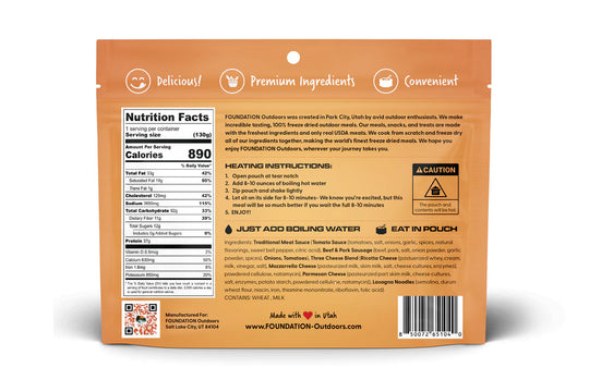 FOUNDATION Outdoors Lasagna