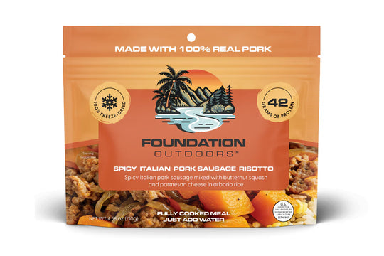 FOUNDATION Outdoors Spicy Italian Pork Sausage Risotto