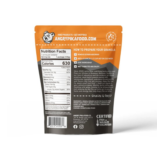 Angry Pika Orange Pecan Granola