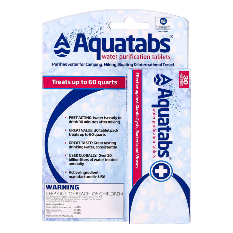 MSR Aquatabs 30 Pack Package