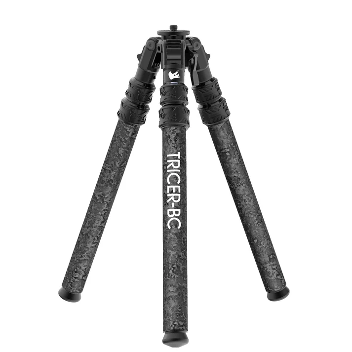 Black camera tripod with 'Tricer-BC' branding on a white background