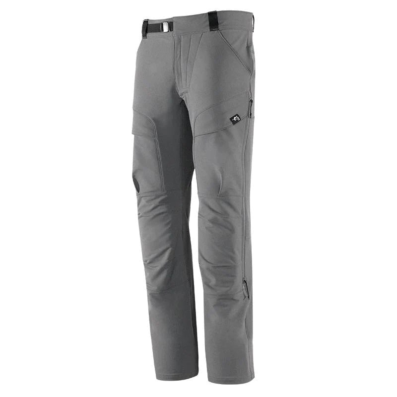 A forward-facing view of the Stone Glacier DeHavilland Pant in granite grey.