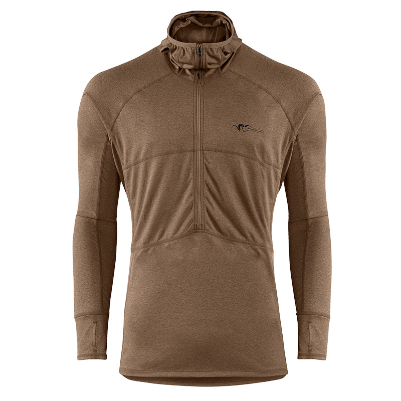 A front-view of the Stone Glacier Synthetic Hoody in muskeg.