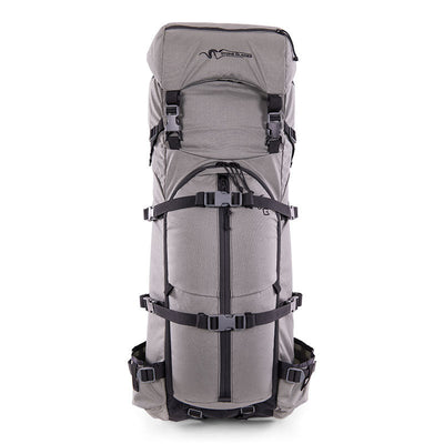 The rear-view of the Stone Glacier Sky 5900 Backpack in foliage.