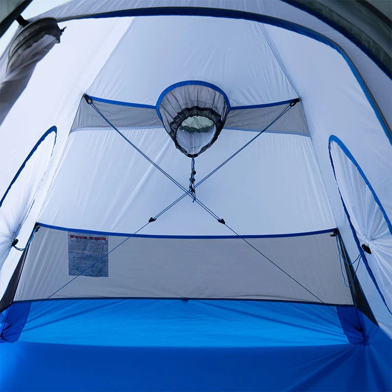 An interior view of the Stone Glacier Sky Solus 1P Tent as seen from the front door perspective.