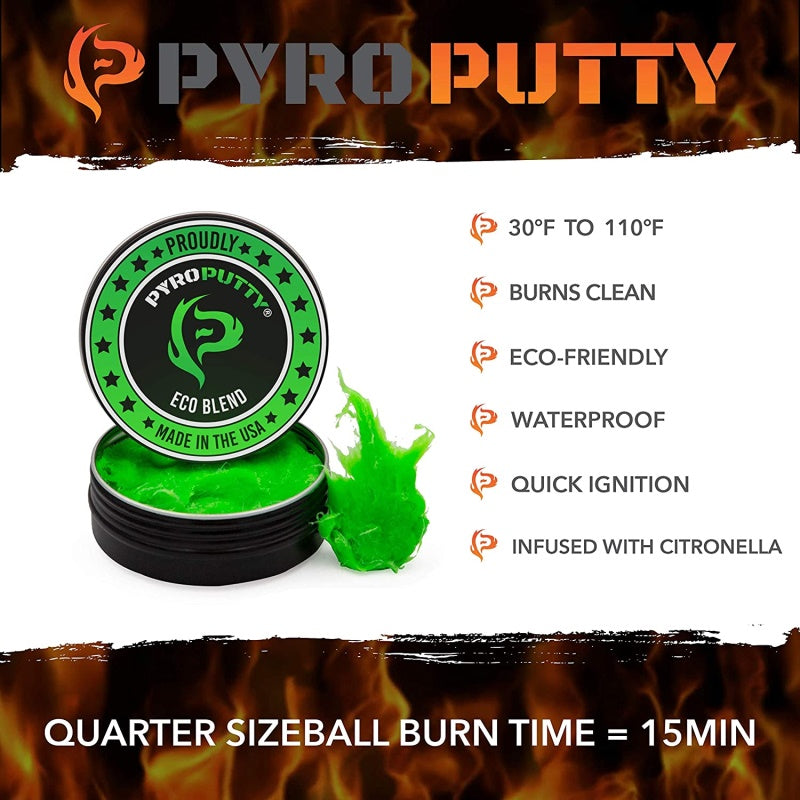 Pyro Putty Waterproof Fire Starter - 5 pack, 0.5oz Cans